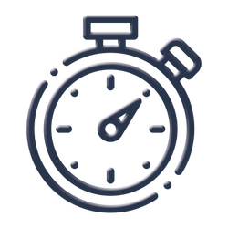 Icon einer Stoppuhr als Symbol für Zeitersparnis