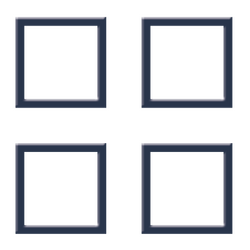 Icon mit vier geordneten Quadraten als Symbol für Ordnung