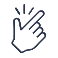 Icon einer schnipsenden Hand als Symbol für einfache und intuitive Handhabung